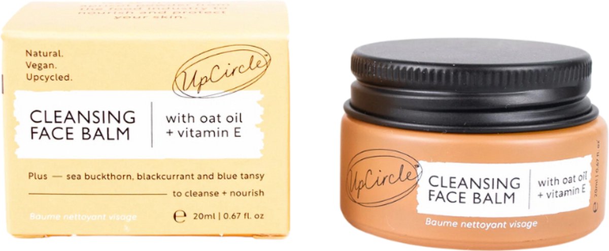 UpCircle Gezichtsreiniger Balm - Upcycled Abrikozenpoeder - Haverolie - Vitamine E - 20 ML - Veganistisch - Antioxidanten - Dermatologisch getest