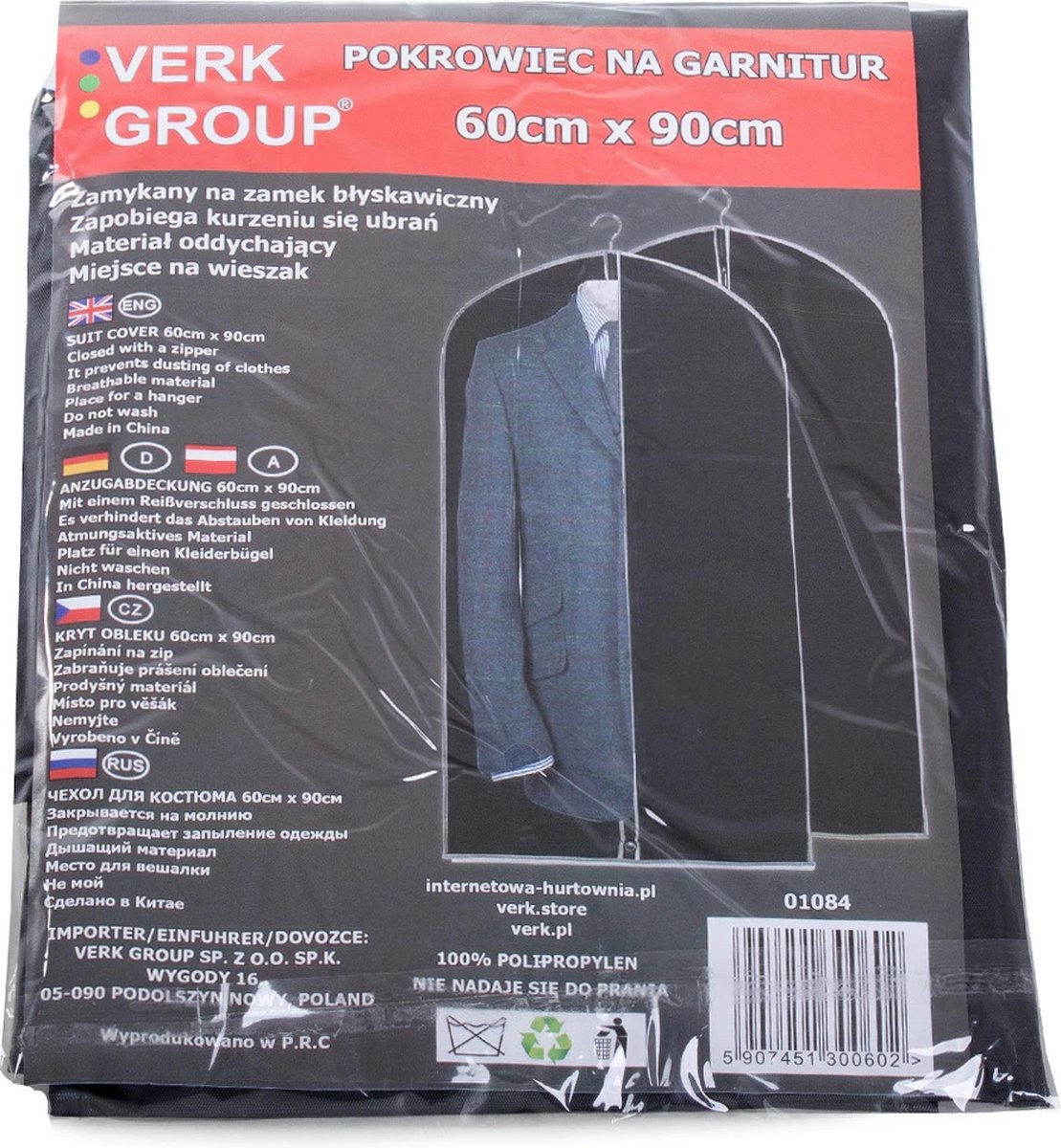 Kledinghoes - Pak - Hoes - Kleding - 60x90cm - Rits - Tas
