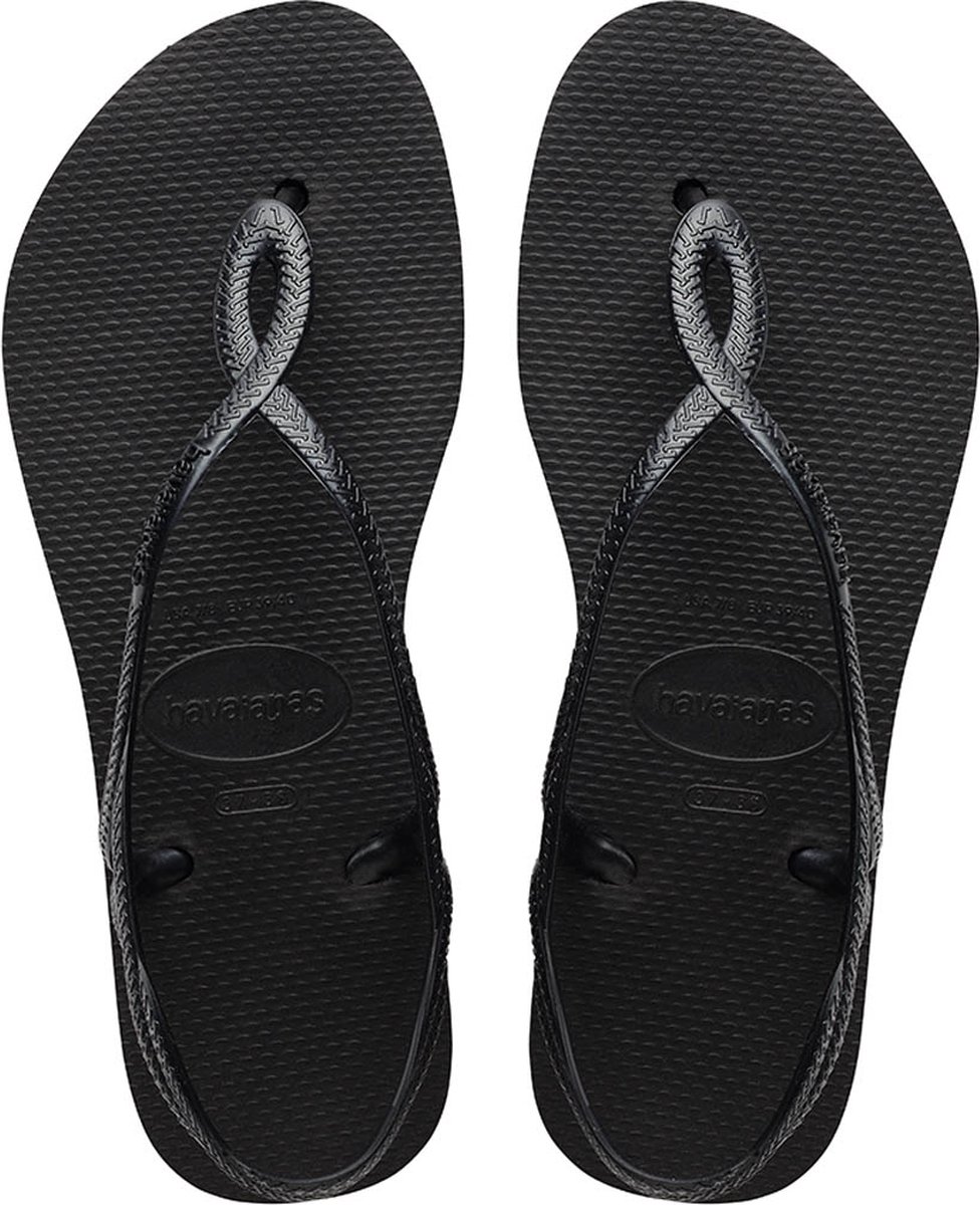Havaianas Luna Flatform Slippers Zwart