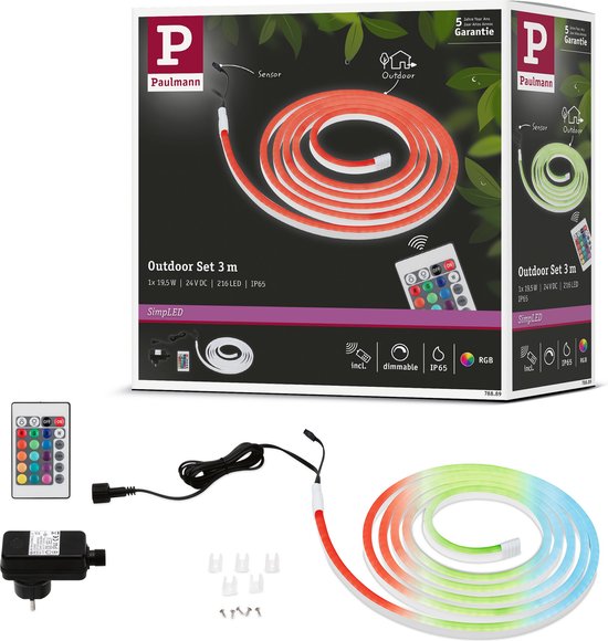 Paulmann SimpLED - LED-Strip - tuin- set - 3m - IP65 - RGB - | bol