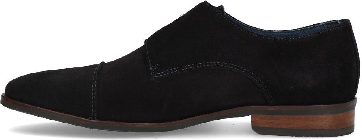 Berkelmans Nette veterschoenen Nederlands merk Model Monaco Navy suede