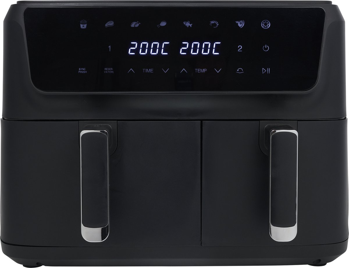 Princess Airfryer 182470 11L 2700W Zwart met Dubbele Mand