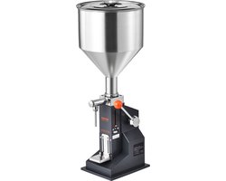 VEVOR 5-100ml Vulmachine Handmatige Vloeistofvulmachine Gemaakt van Food Grade 304 Roestvrij Staal Siliconen PTFE Vulmachine Inclusief Twee Spuitmonden 4 mm / 8 mm Ideaal voor het Vullen van Honingolie-essentie