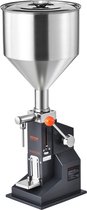 VEVOR 5-100ml Vloeistofvulmachine,304 roestvrij staal,Versterkte Handgreep,Druppelbestendig Ontwerp,met 2 Mondstukken en Oliekeerringen,voor verwerkt Honing, Olie, Dranken, Lotion en Andere Vloeistoffen en Pasta's