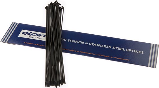 Alpina Spaken 13G (2,34mm) 270mm RVS Zwart (P36) van Alpina — afbeelding 3