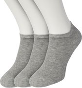 Bonnie Doon Sneakersokken Heren Licht Grijs maat 40/46 - 3 paar - Basis Korte Sokken - Gladde Naden - Enkel Sokken - Uitstekend Draagcomfort - Enkelsokken - Sneaker Sokken - 3-pack - Multipack - Effen - Lichtgrijs - Light Grey Heather - OL8120013.107