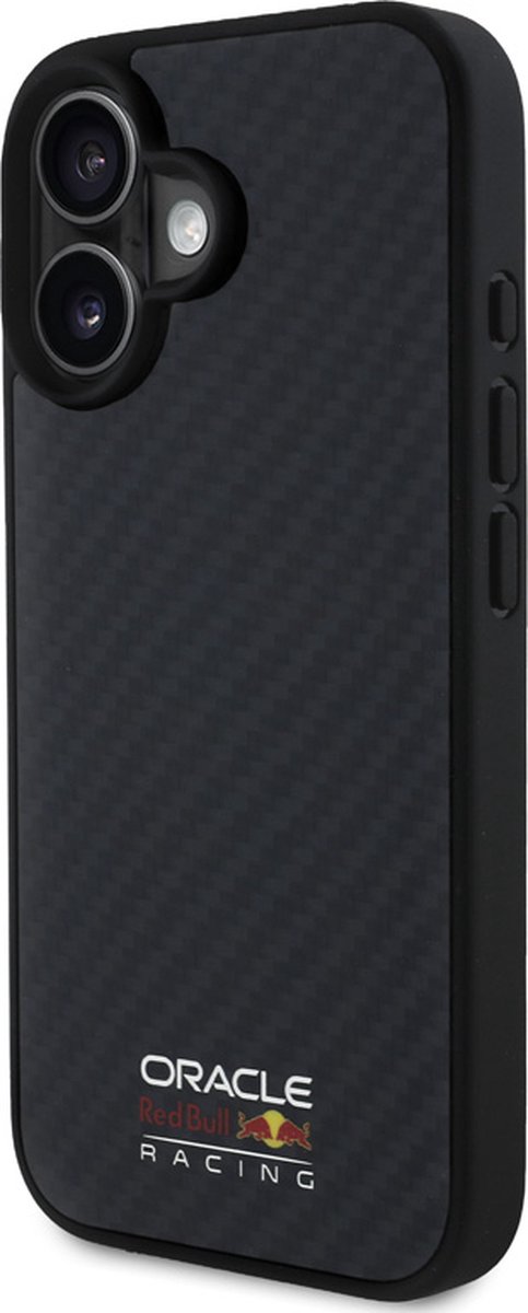 Red Bull Racing iPhone 16 Backcover hoesje Magsafe - Carbon Fiber - Shiny logo - Zwart van Red Bull Racing — afbeelding 3