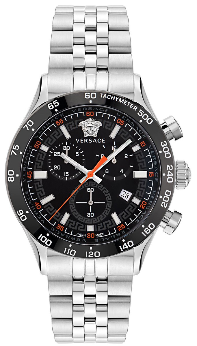 Versace Hellenyium VE2U00322 Horloge - Staal - Zilverkleurig - Ø 43 mm