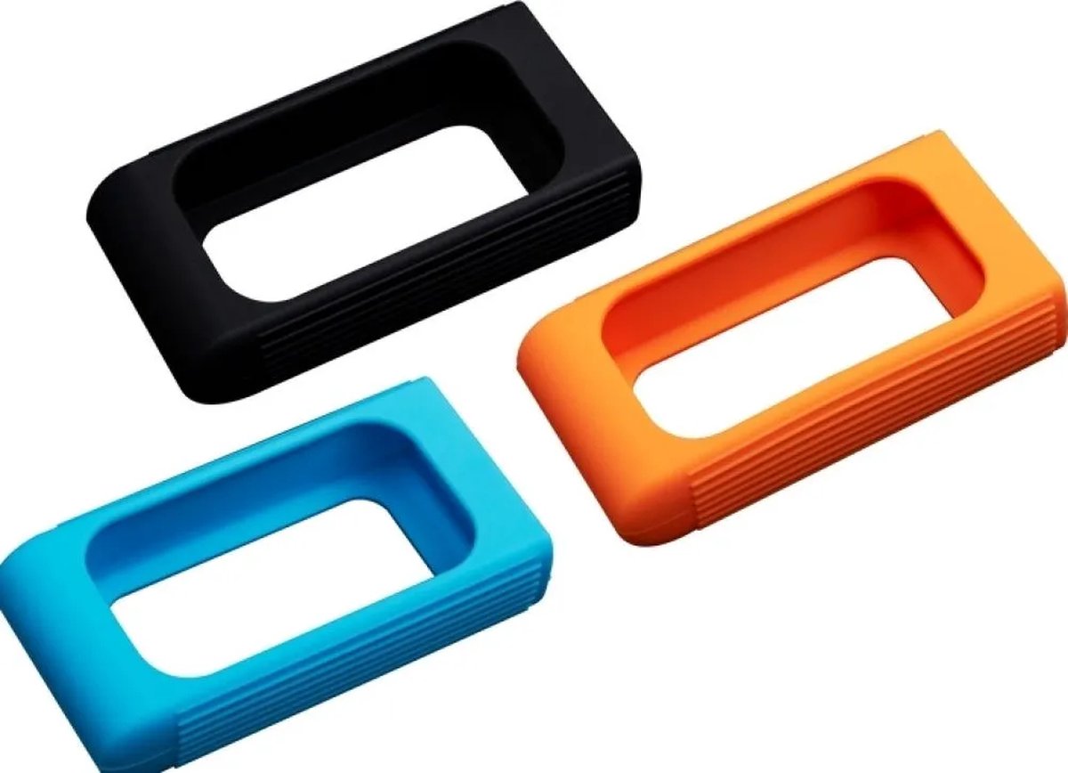 KINGSTON XS SSD Rubber Sleeve 3 Pack - SSD Sleeves voor Kingston XS1000, XS1000R and XS2000 - 3 stuks - Zwart, blauw, oranje