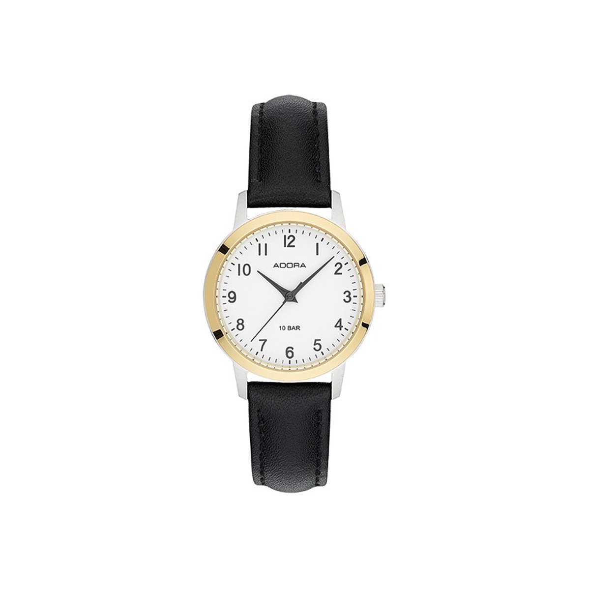 Mooi adora dames horloge met zwart leren band AB6633