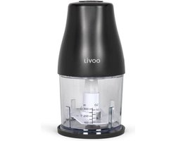 Hakmachine - LIVOO - 300 ml - 400 W - 1 snelheid en turbofunctie - 2 roestvrijstalen messen - Zwart