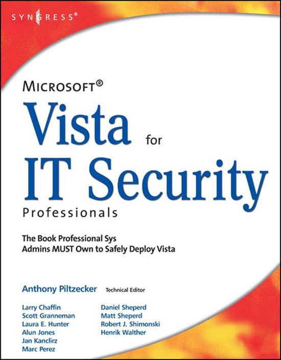 Microsoft Vista for IT Security Professionals - cover