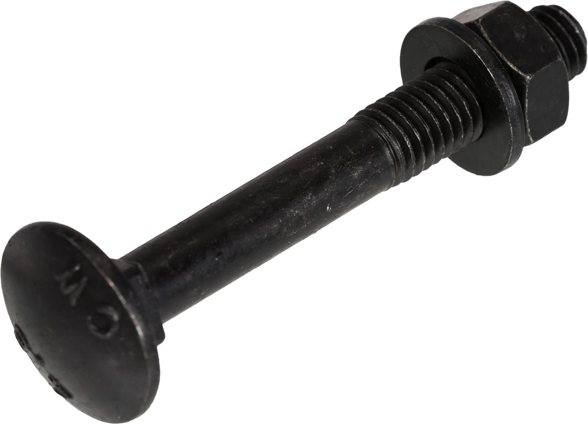Blackline bevestigingsmaterialen - Slotbout met moer en sluitring – M5 t/m M8 (30–100 mm) - M8 x 30mm / 25