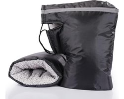 1paar - Extra Gewatteerde Fietswanten - Reflectiestrip - Handverwarmers - Handmoffen - Fiets handschoenen - Handwarmers voor Motorfietsen, Scooters - Zwart - Fietshandschoenen Winter - Stuurhandschoenen Winter