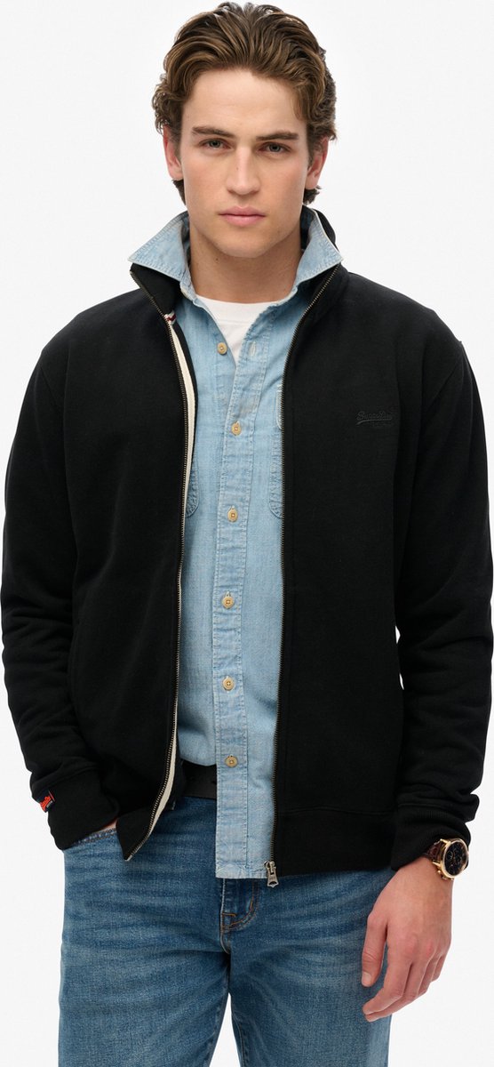 Superdry ESSENTIAL LOGO TRACK TOP Heren Vest Zwart