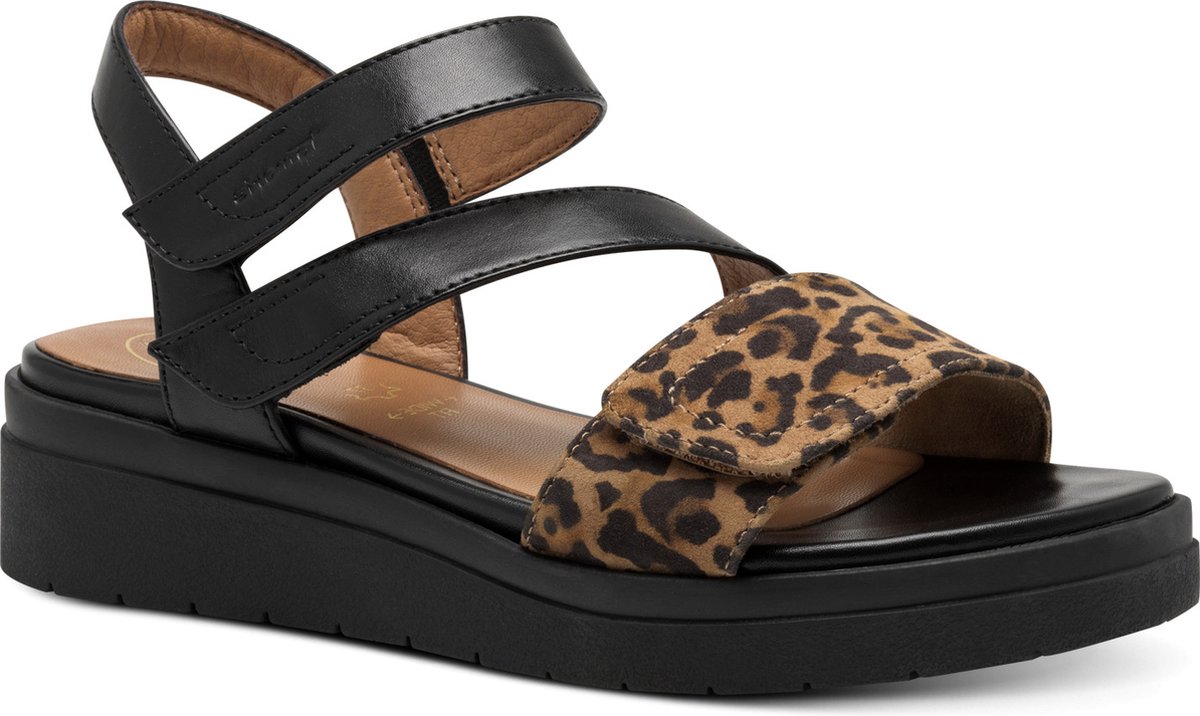 Tamaris COMFORT Essentials Dames Sandalen - BLACK/LEO - Maat 37