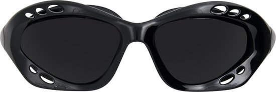 Glogglz® Cudaz – Zwembril & Sportzonnebril – Zwart – Gepolariseerd – UV400 – Anti-condens – Watersport & Triathlon