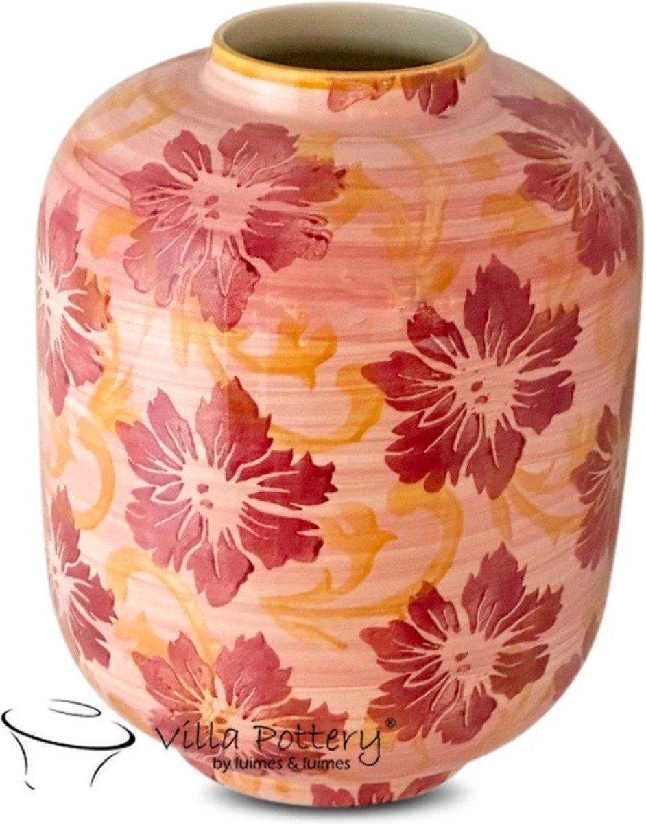 Irishflowers Vaas - Villa Pottery - Decoratie - Woondecoratie - Keramiek - Bloom 6 Roze