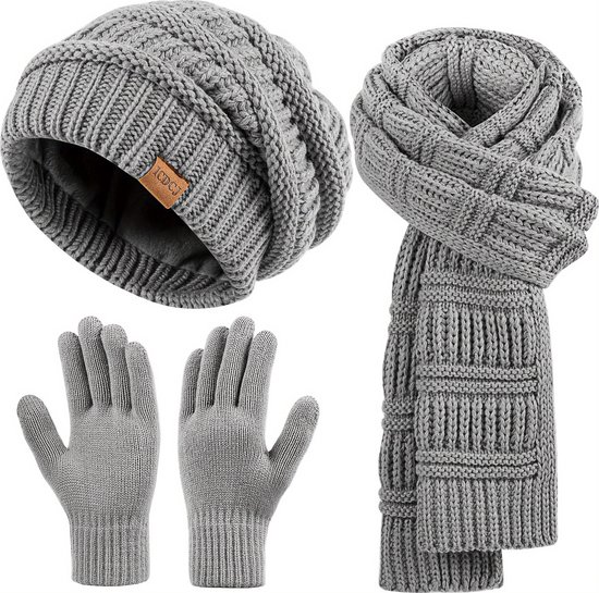 Rock Creek winter hat scarf glove set U-100 - red