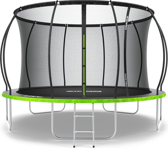 ZIPRO Jump Pro Premium - Trampoline met veiligheidsnet - Ø374cm 12FT - Voor kinderen - Inclusief Ladder - max. 150 kg - UV-bestendig