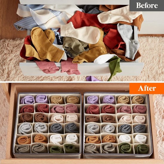 Lade Organizer - Ladeverdeler - Ondergoed Organizer - Lade Bakjes Kast Organizer 2 Stuks 1024x993