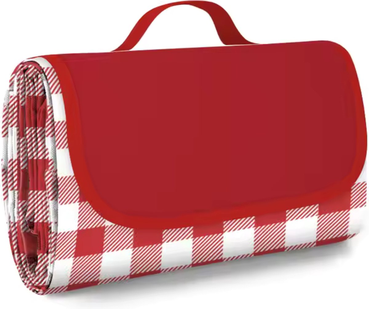 Pazzo Goods Picknickkleed 200x200 cm – Waterdicht Picknickkleed – Opvouwbaar Outdoor Kleed – Rood
