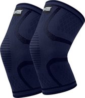 U Fit One 2 Stuks Knie Brace - Knee Sleeves - Kniebeschermers - Knieband - Knee Support & Bandage - Sportbrace - Maat 3XL - Donker Blauw
