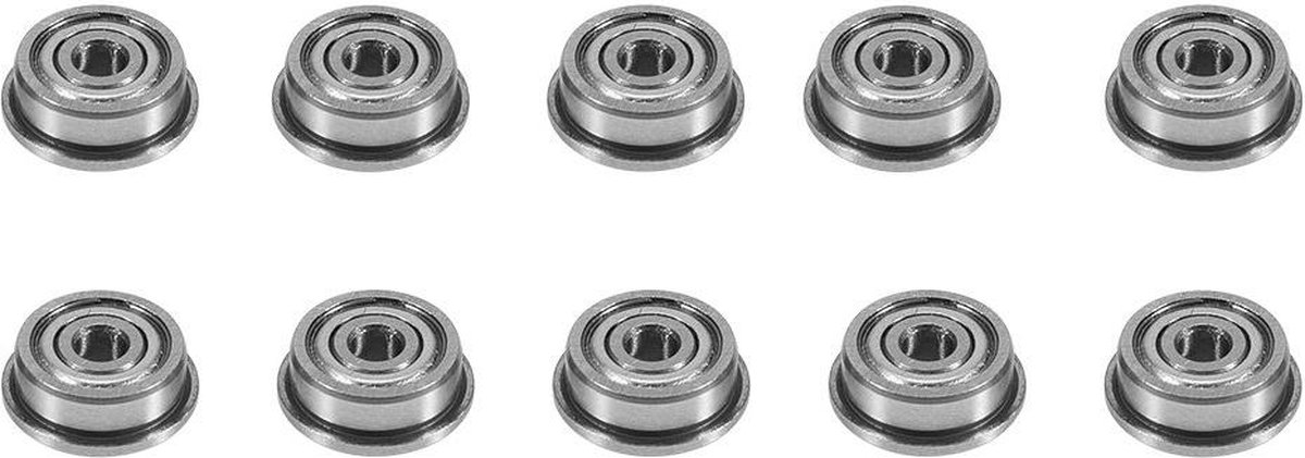 Roestvrijstalen kogellagers F623ZZ met flens - 10 stuks, 3x10x4 mm - voor 3D-printer .