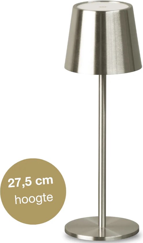 K-Bright Dimbare led-tafellamp met accu, voor binnen en buiten, oplaadbaar, warme lichtkleur voor binnen en buiten, designer-tafellamp met USB-laadstation, zwart