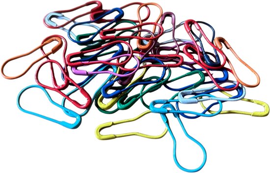 NBH - 25 Gemixte kleuren metalen steekmarkeerders / veiligheidsspelden