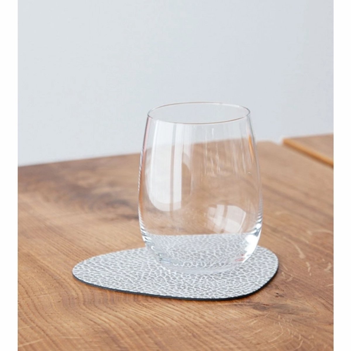 Onderzetter Lind DNA Glass Mat Curve Hippo White Grey (Set van 4)