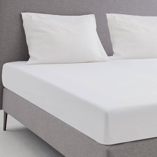 Dream Textile Molton Hoeslaken -housse / Protège-matelas - Twin-Twin 180 x 200/210/220 cm - Extra High Angle - 210 grammes p/ m2 Haute Qualité - Tissu doux - Ne se repasse pas - Stretch -