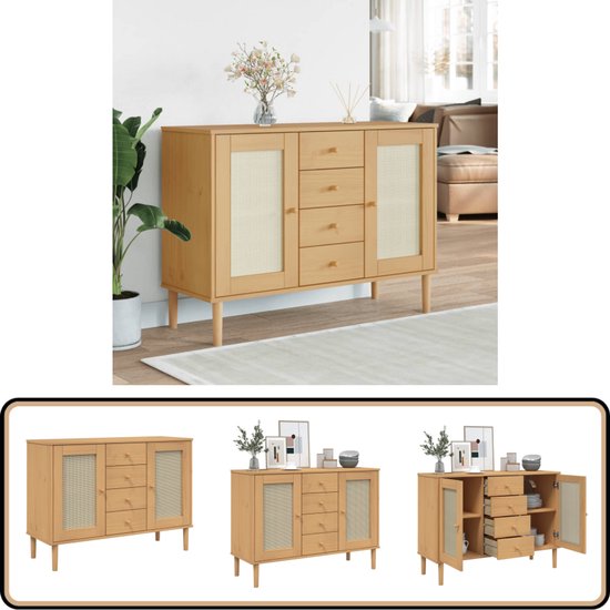 Dressoir Senja kopen | Rattan-look & opbergruimte