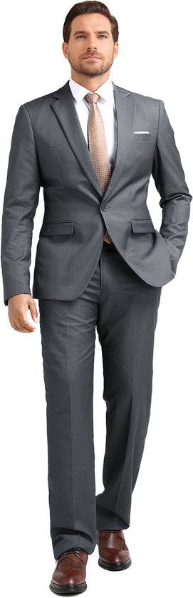 Allthemen Costume 2 pièces pour homme – Veste décontractée moderne pour le travail – L