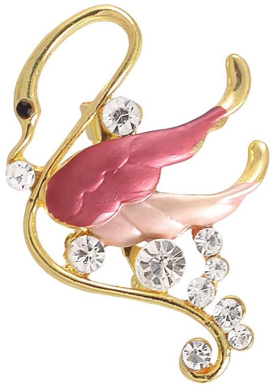 Phoenix Emaille Pin Crystal Broche Pin Strass Elegante Stijl