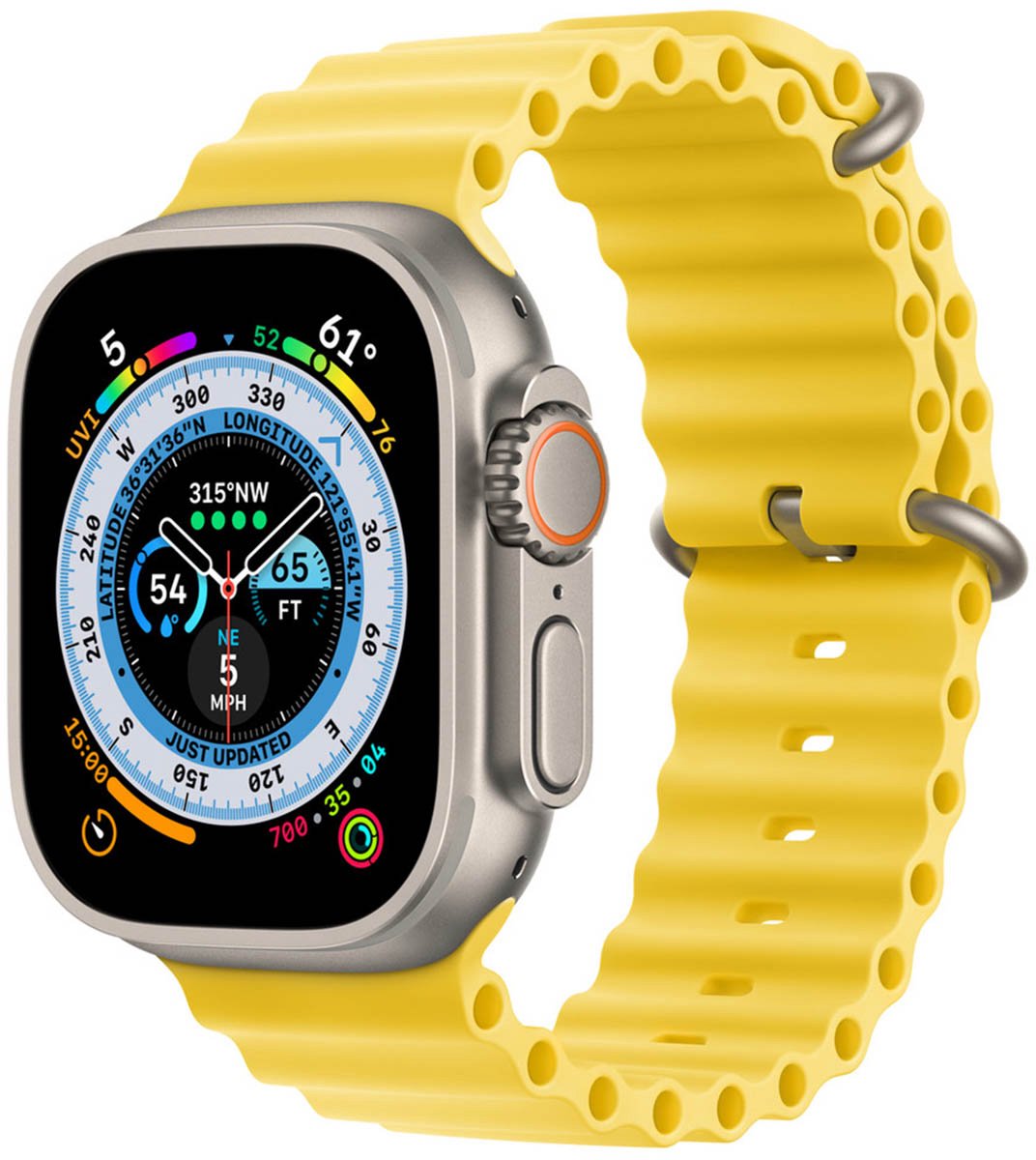 Apple Watch Ultra Ocean bandje - 44/45/46/49mm - Geel