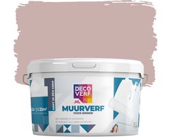 Decoverf muurverf mat oudroze, 2.5L