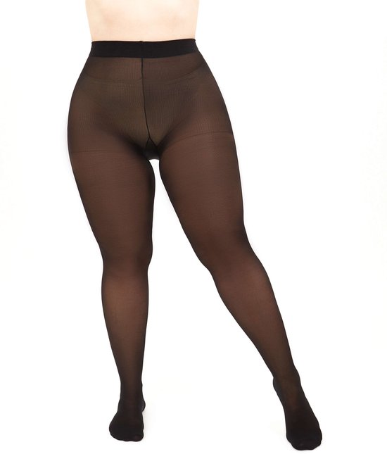 Giulia - Positive Look (grande taille) Culotte semi-transparente 40den avec support (multipack) - Zwart - 2XL