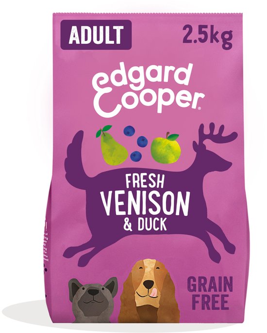 Edgard & Cooper Delicious Venison Adult Hert&Eend&Appel - Hondenvoer - 2.5 kg Graanvrij