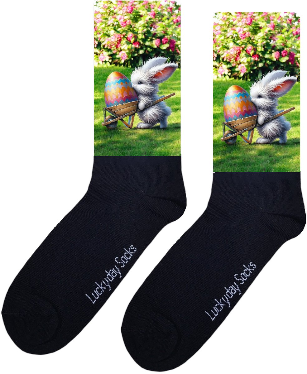 Paas cadeau - Opkikker - Verjaardag cadeau - Grappige sokken - Leuke sokken - hem haar sokken - Vrolijke sokken - Valentijn Cadeau - Paashaas - Paasei - Pasen - Kerst sokken - Vaderdag - Moederdag - Socks maken Happy - 37-44