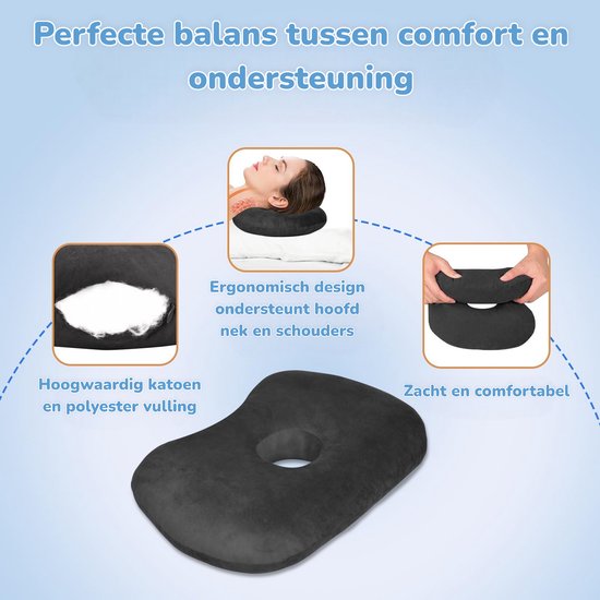 Piercing Ear Hole Pillows, piercing kussen met gat, oorgatkussen, donutpiercing met oorgat, mini orthopedisch, oorkussen om te slapen, pijnverlichting bij oorpijn (wit