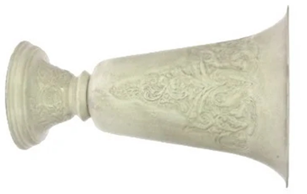 Vaas groot ornament creme 21cm