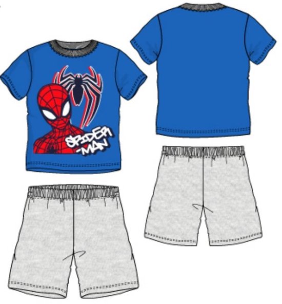 Marvel Spiderman-pyjama voor jongens, kinderen, volledige lengte, Avengers, nachtkleding, pyjamaset, Rood/Blauw, 5-6 jaar