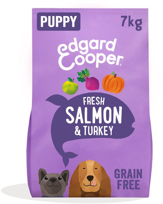 Edgard & Cooper Puppy Graanvrij Zalm&Kalkoen - Hondenvoer - 7 kg