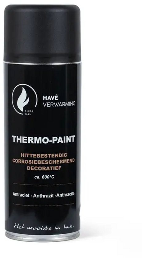 HAVÉ Antraciet spuitbus - verfspray - houtkachel - hittebestendig - Thermo Paint