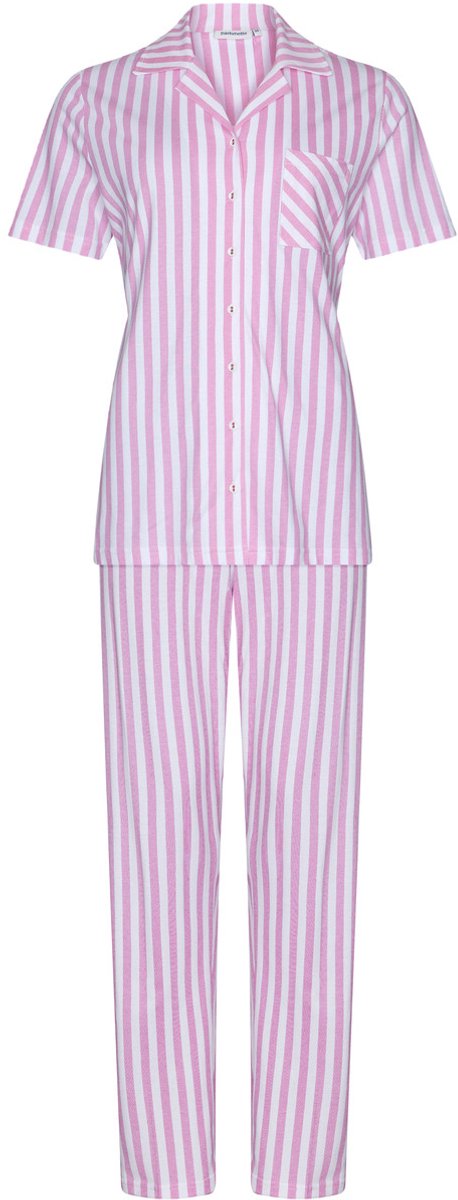 Pastunette Pyjama Pink Dream - Roze/Wit - Katoen - Doorknoop