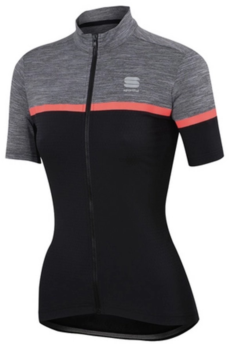 Fietsshirt Sportful Women Giara Jersey Black Coral Fluo-XXL