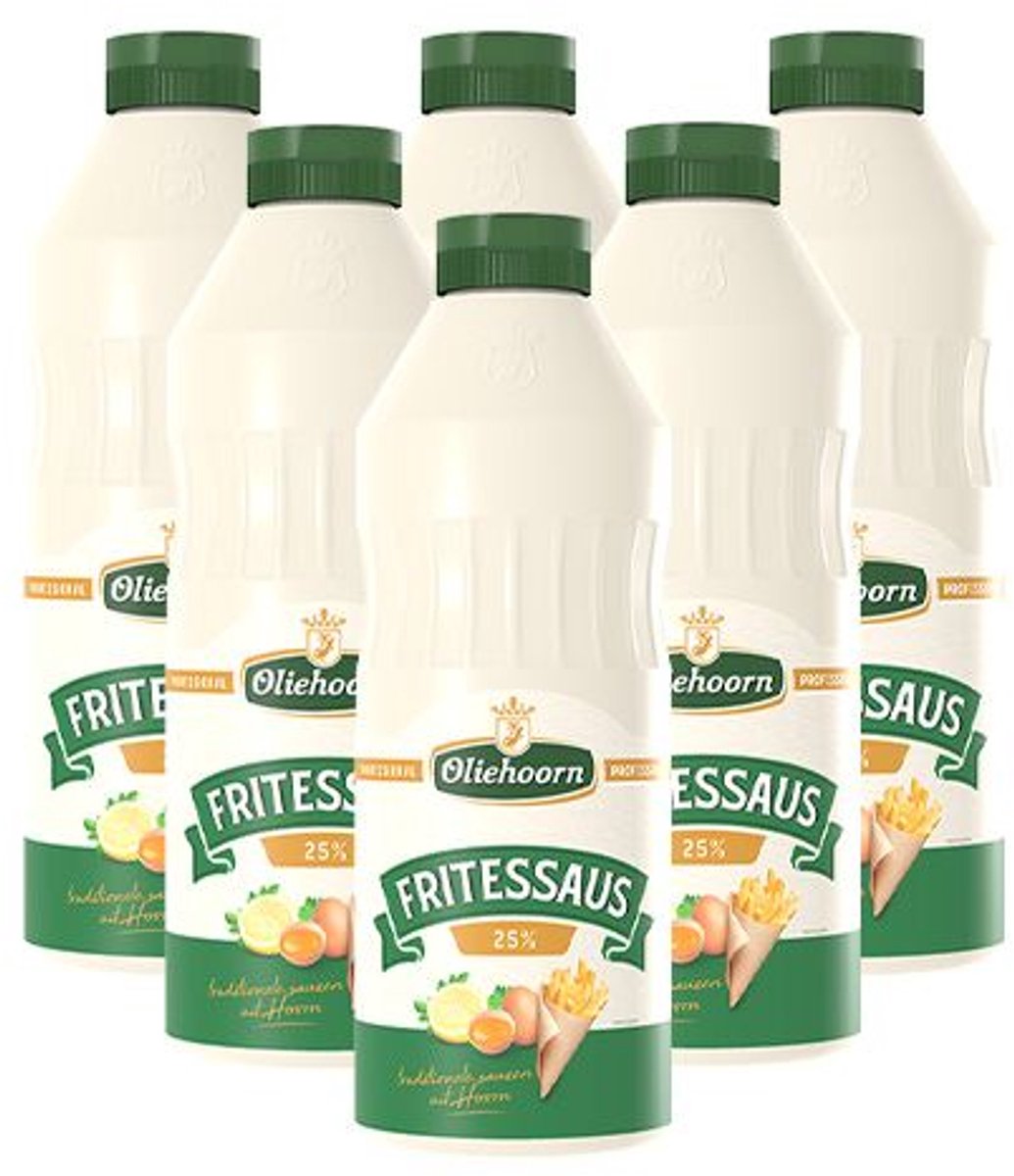 Oliehoorn Fritessaus 6x900ml (Voordeel Verpakking)