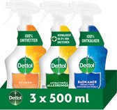 Bol.com Dettol - 15L Allesreiniger Spray Power & Fresh - Badkamer 1x500 ml Keuken 1x500ml Citrus 1x500ml - Voordeelverpakking aanbieding