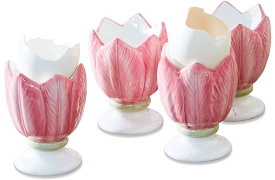 LOBERON Lot de 4 coquetiers Mireille rose